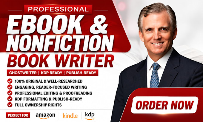 write ebook ghostwriter ghost book writer nonfiction amazon KDP book writer
