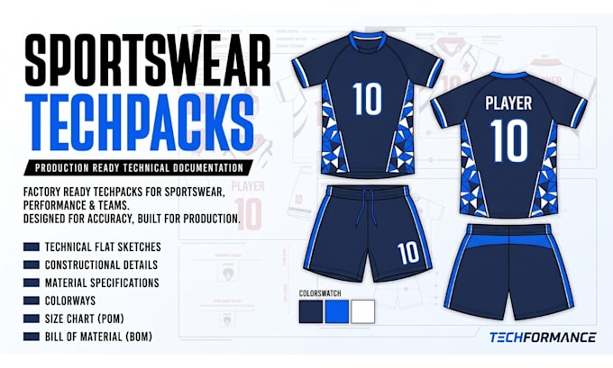 create fashion tech pack activewear tech pack design sportwear designer