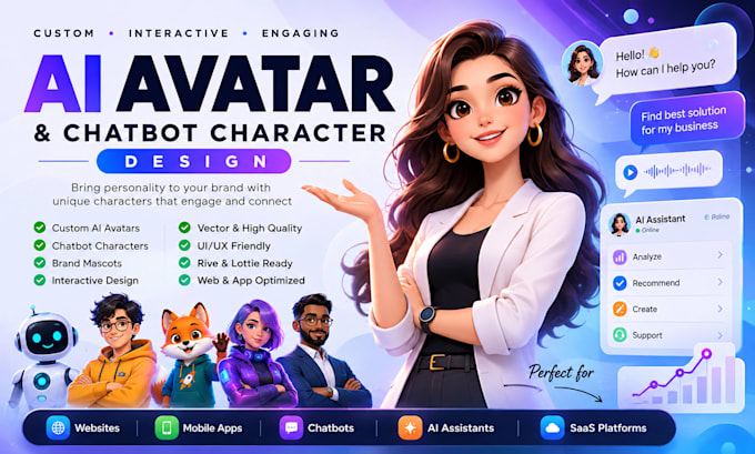 design interactive character for chatbot and ai avatar