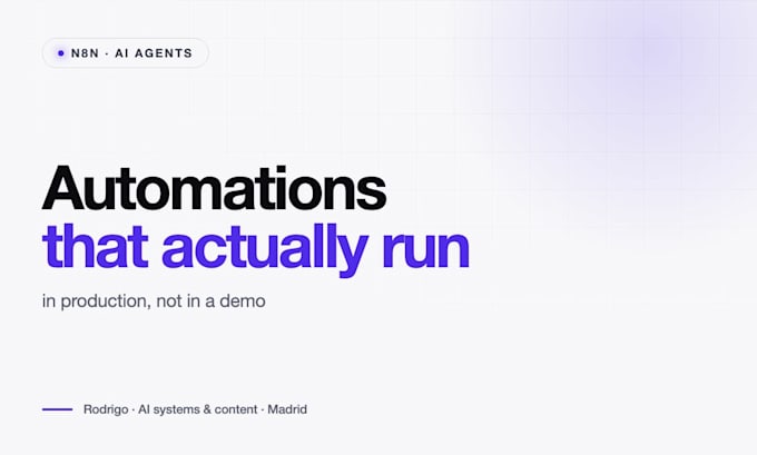 build n8n systems and ai agents for your business workflows