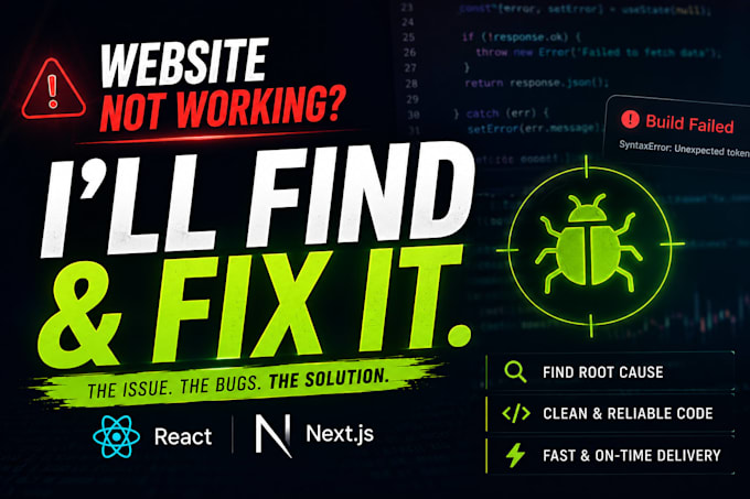 fix react and nextjs bugs and errors