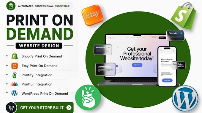 build a wordpress etsy print on demand store with printful printify