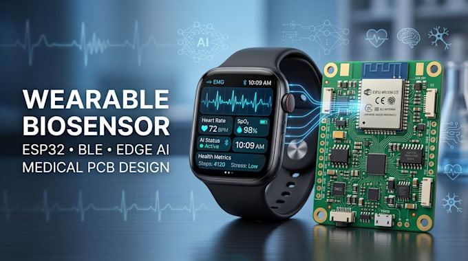 wearable biosensor expert edge ai emg ble pcb medical device engineer esp32
