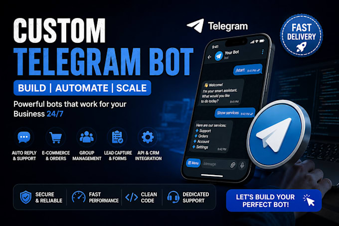 develop a business telegram automation bot with python
