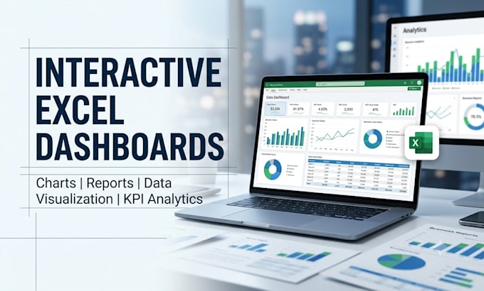 create interactive excel dashboards, charts, and reports
