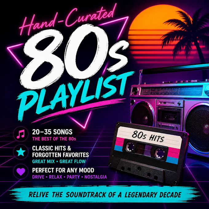 create an 80s virtual mix tape playlist for you