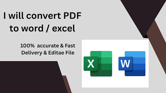 convert pdf to word and excel