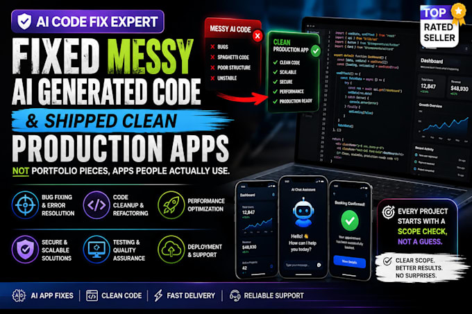 fix vibe coding app, website with ai bolt and be your claude code expert tutor