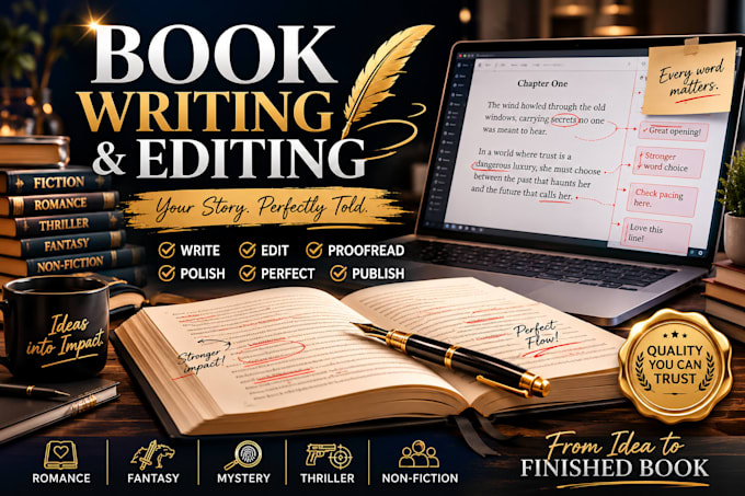 write and edit your book, ebook, or manuscript professionally