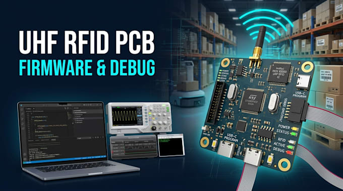 design uhf rfid pcb, firmware and embedded debugging system