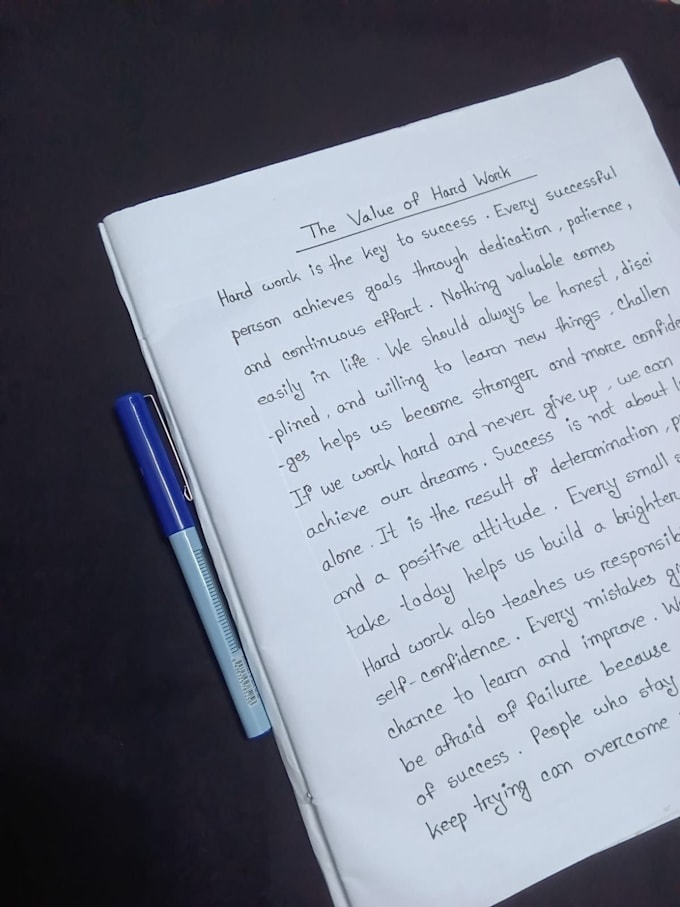 provide neat and clean handwriting