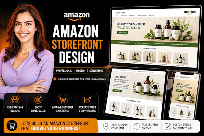 design amazon storefront  amazon brand store and custom amazon storefront pages