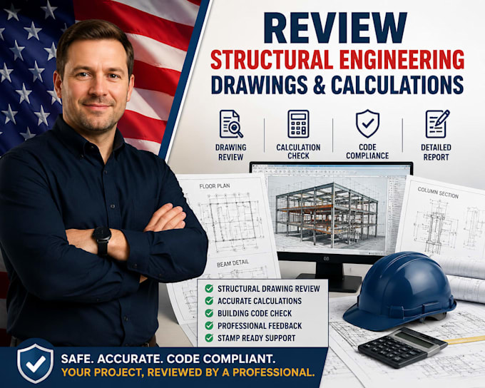 review structural engineering drawings and calculations