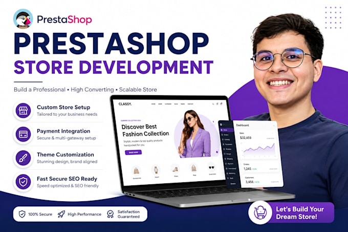develop, fix or customize prestashop ecommerce store with payment integration