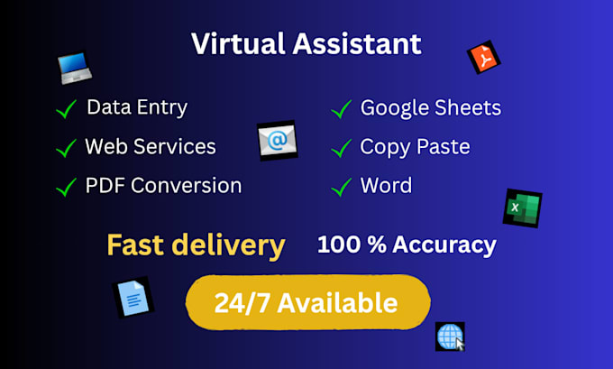 do data entry, web research