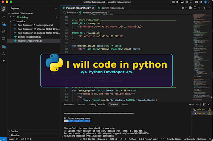code python scripts, programs and web applications