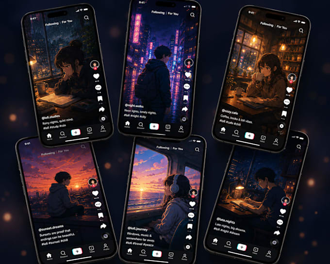 create lofi loop animations and nostalgic anime style ai shorts
