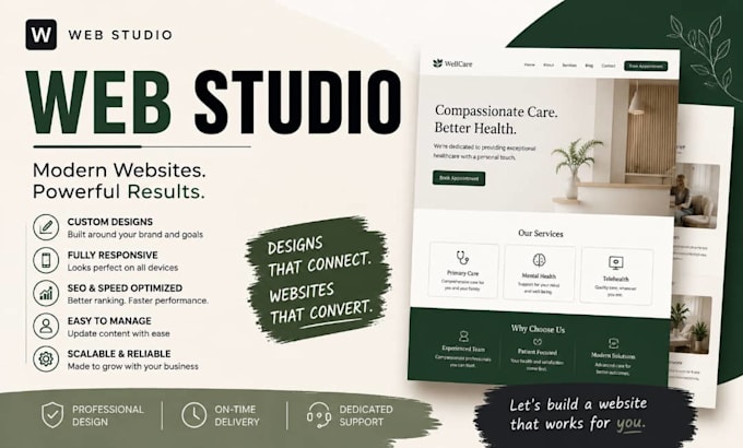 create a professional web studio website for your business
