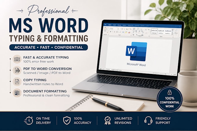 do professional ms word typing and formatting