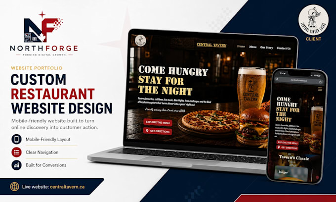 design a mobile friendly restaurant websites with menu