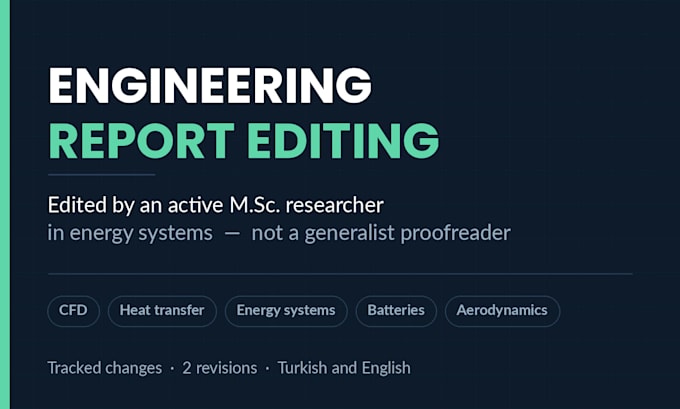 edit and improve your engineering technical report or research paper