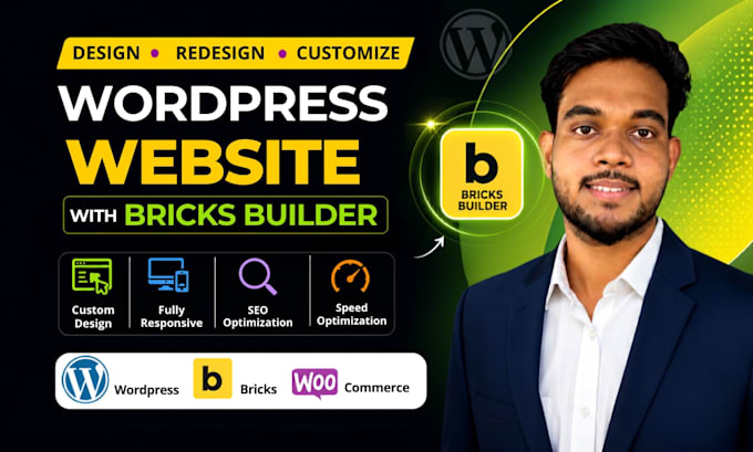 design, redesign wordpress website using bricks builder, figma to bricks website