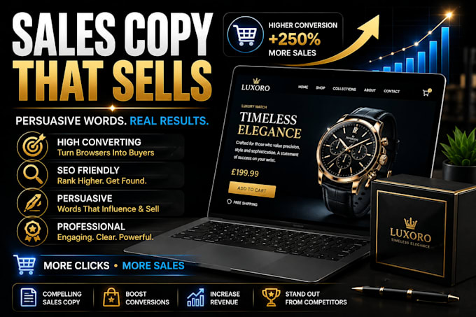 write high converting sales copy and SEO product descriptions