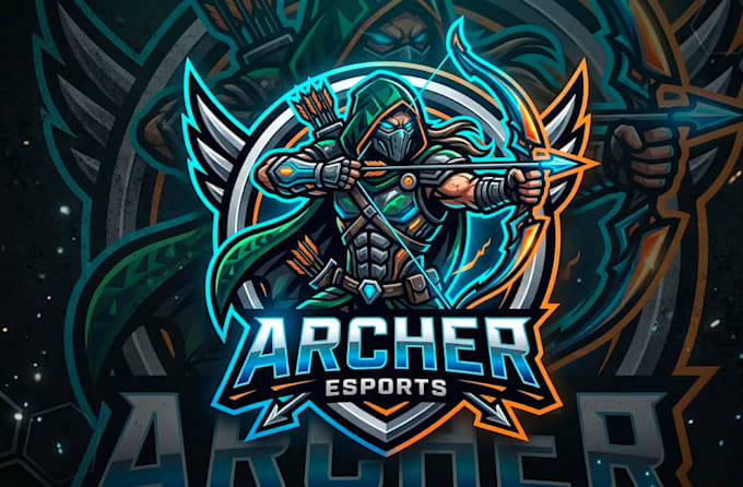 design modern style for archer e sport mascot logo with express delivery