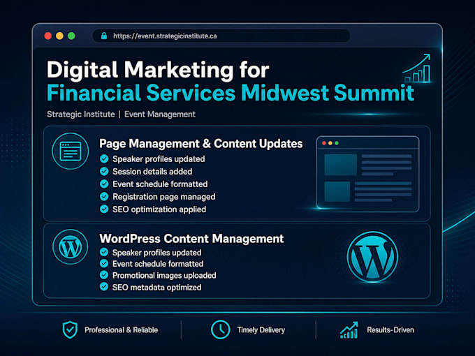 manage your wordpress event website and update content