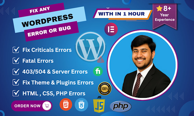 fix wordpress bugs, plugin errors, SMTP, and critical errors