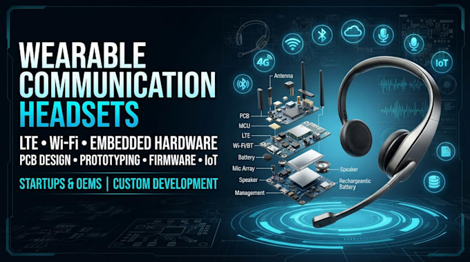 develop wearable communication headsets with lte, wifi, and embedded hardware