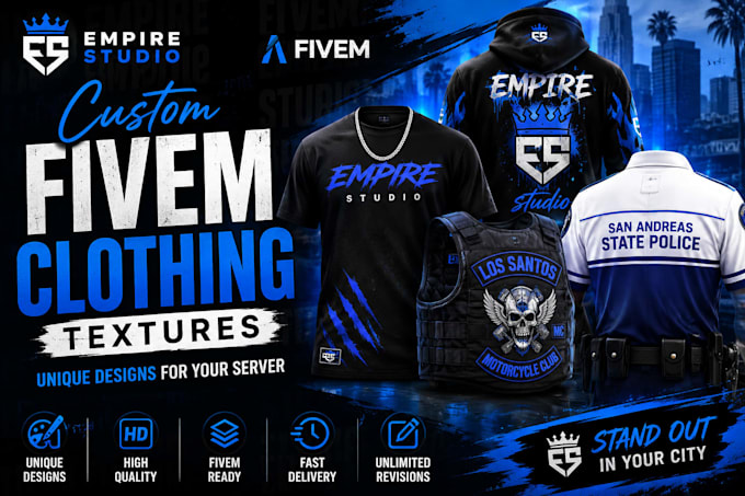 create custom fivem clothing textures for your server
