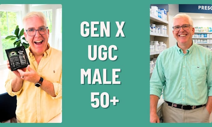 be your over 50 male ugc creator