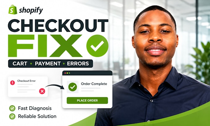 fix shopify checkout, cart, payment issues and checkout errors