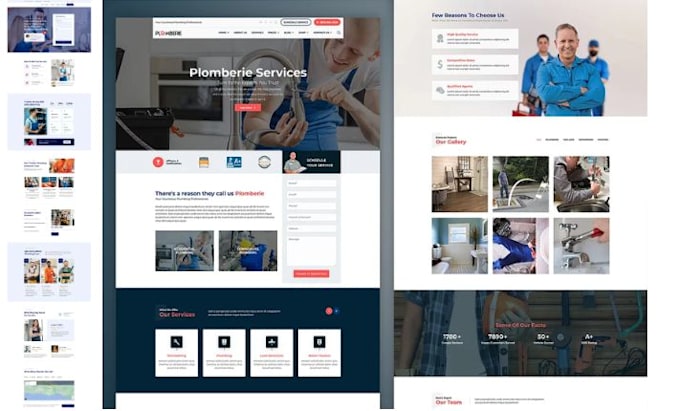 build handyman website construction locksmith website or landing page
