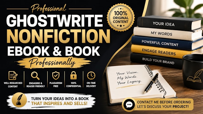 ghostwrite nonfiction ebook and book professionally
