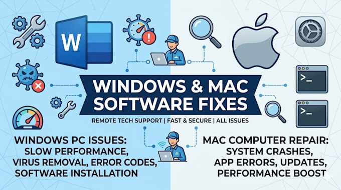 fix all windows and mac operating system issues all versions