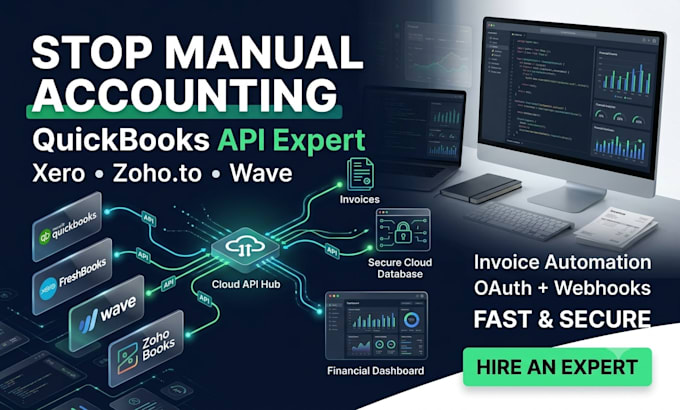 integrate quickbooks API with webhook oauth and invoice automation