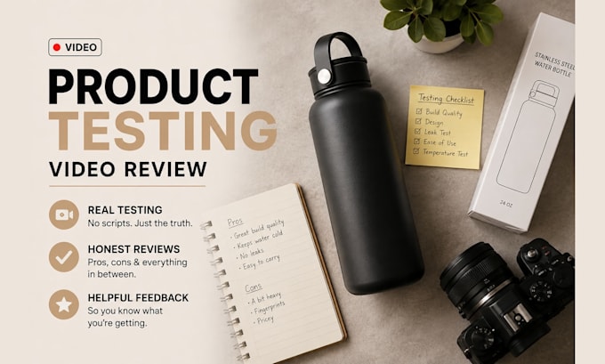test your product on video for durability, quality and manufacturing