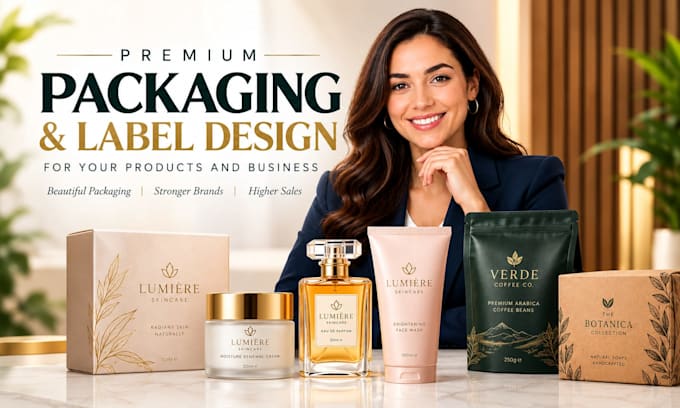 do packaging design for supplement, skincare and perfume product label