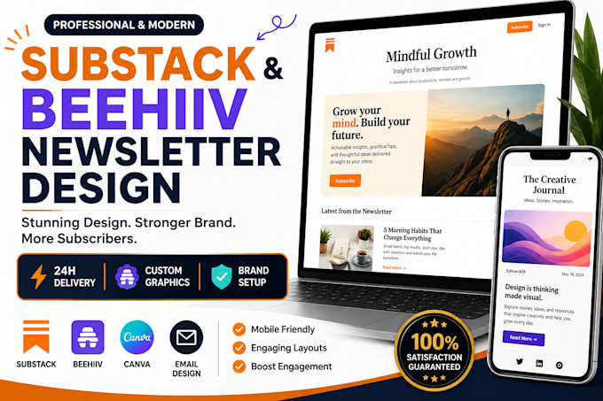 substack account substack graphics newsletter design substack beehiiv newsletter