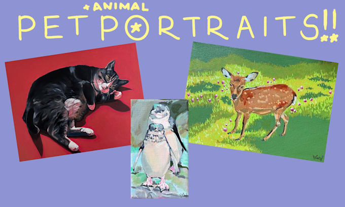 custom pet portrait commissions