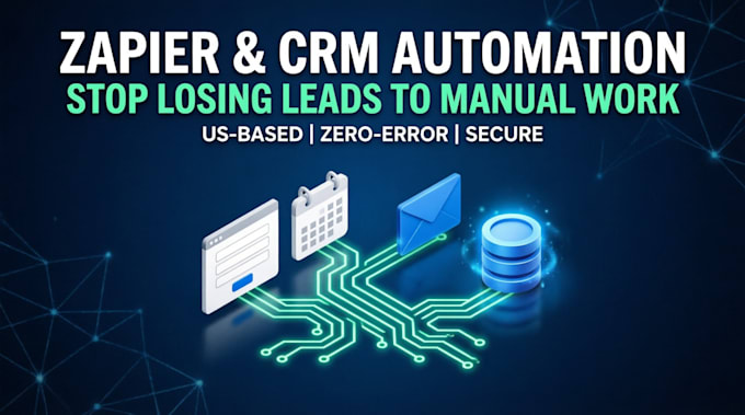 build zapier automation workflows and CRM setup