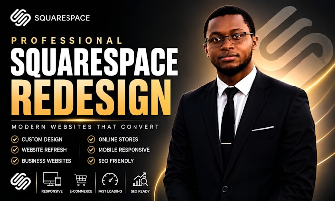 redesign your squarespace portfolio website with seo and mobile setup