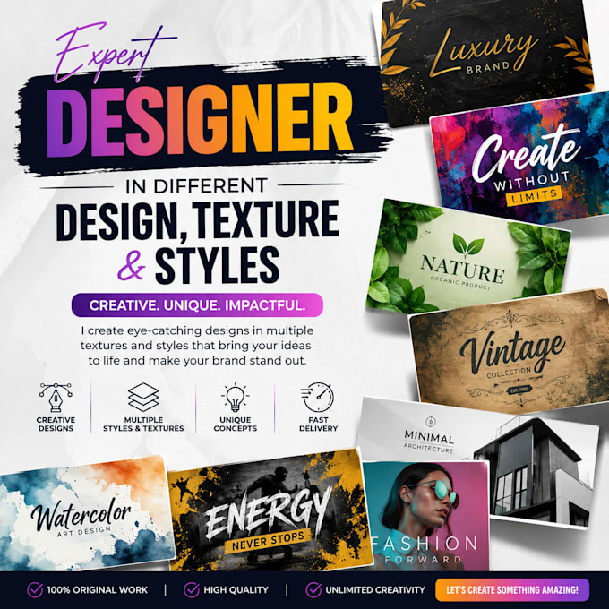 expert designer and design design for various texture