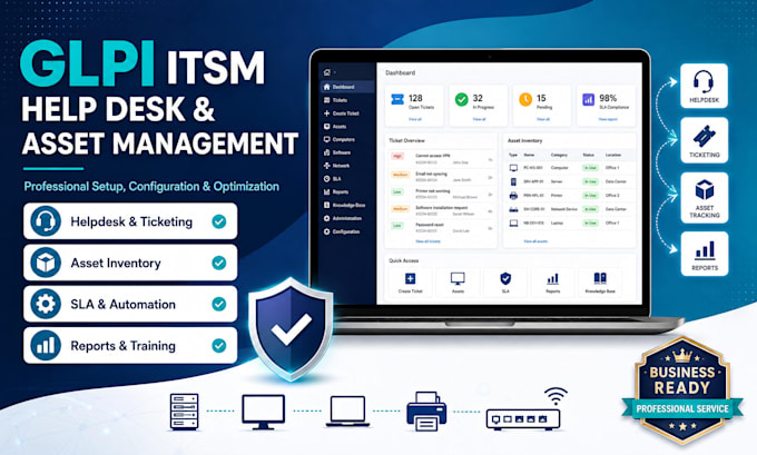 implement glpi itsm helpdesk and asset management system