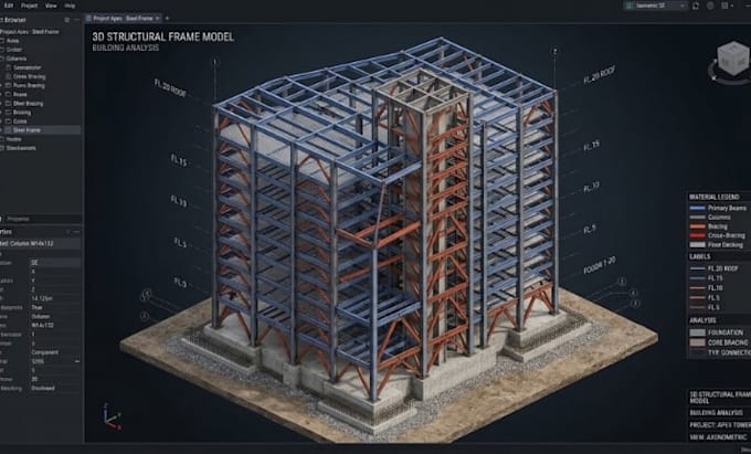 do structural analysis and design in etabs with steel detailing