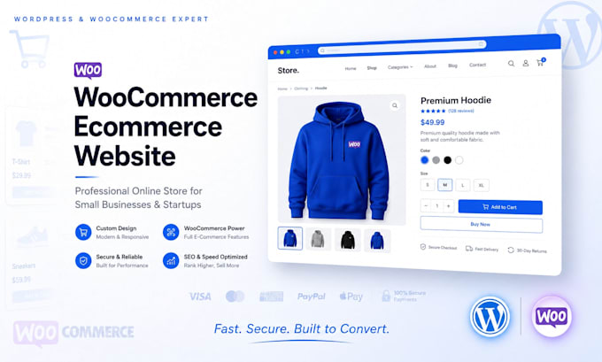 build a woocommerce store, wordpress ecommerce website and online store design