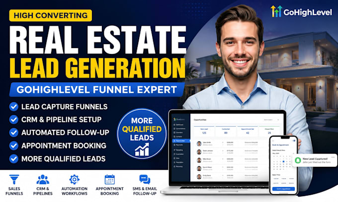 build a gohighlevel real estate lead generation funnel