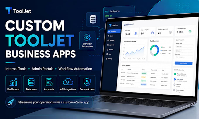 build a custom tooljet internal business app and admin portal